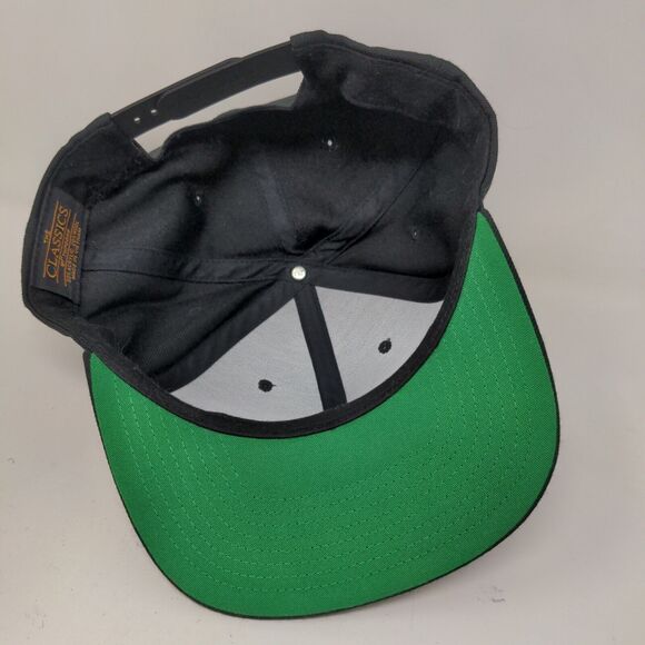 Yupoong Men's Snapback Hat Black Adjustable Blank Acrylic Wool Blend - Picture 6 of 7